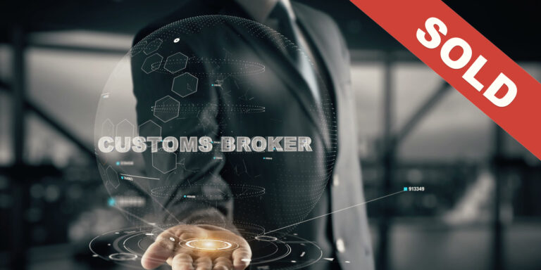 Customs Broker with hologram businessman concept